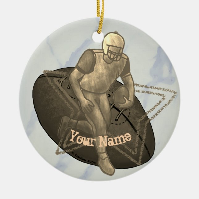 Touchdown football ornament (Front)