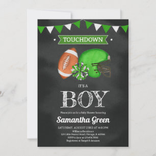 Touchdown It's a Boy Baby Shower Invitation