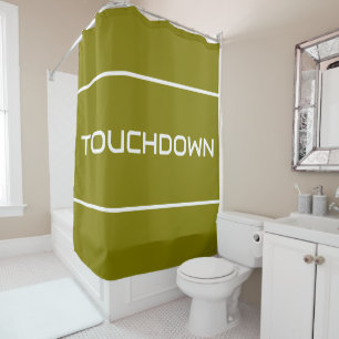 TOUCHDOWN Modern White Text Stripes On Modern Gray