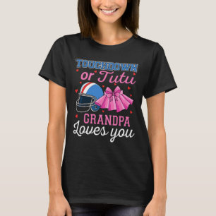 Touchdown Or Tutu Grandpa Loves You Football Gende T-Shirt