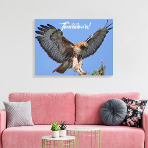 Touchdown Red Tailed HawK Canvas Print
