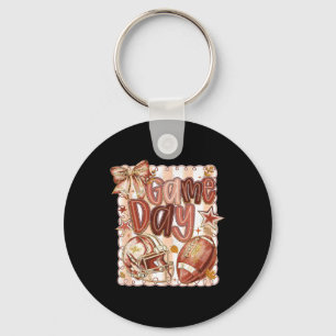 Touchdown Season American Footll Game Day Thanksgi Keychain
