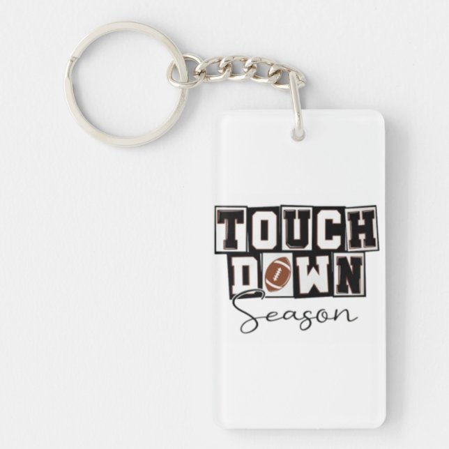 🏈 Touchdown Season Graphic Tee Keychain (Front)