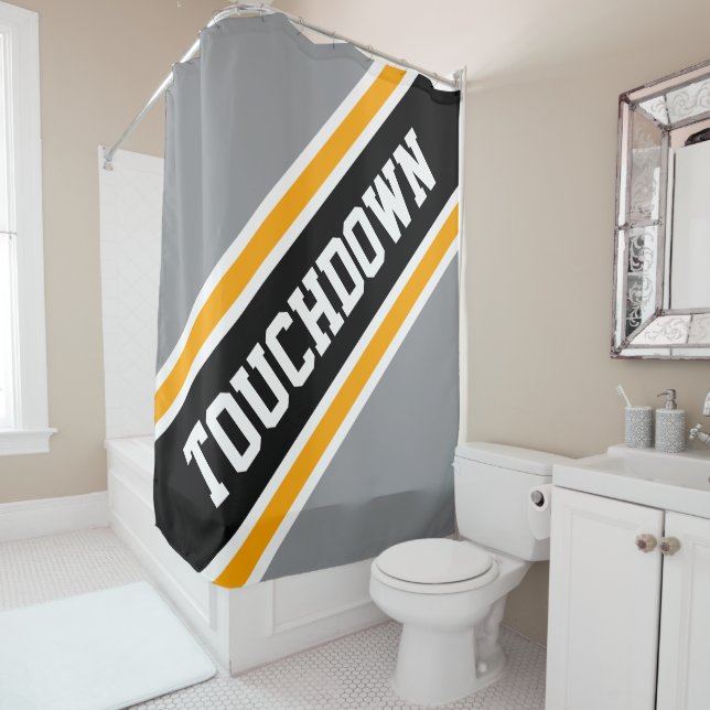 TOUCHDOWN Sporty Grey Yellow Black Racing Stripes (In Situ)