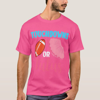 Touchdowns Or Tutus Gender Reveal Baby Party Annou T-Shirt