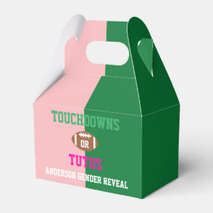 Touchdowns or Tutus Gender Reveal Favor Box