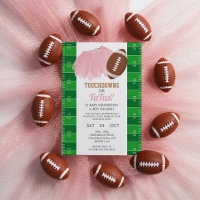 Touchdowns or Tutus Gender Reveal Invitation