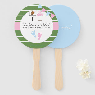 Touchdowns or Tutus Gender Reveal Party Hand Fan
