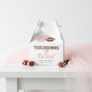 Touchdowns or Tutus Gender Reveal Thank You Favor Box