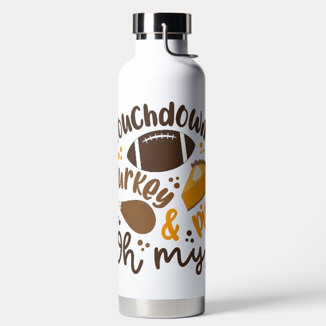 Touchdowns Turkey & Pie | Oh My Water Bottle (Left)