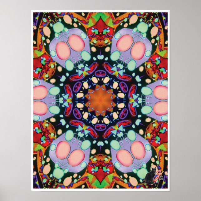 Touche cinétique Collage Kaleidoscope Poster (Devant)