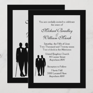 Touche de gris Faire-part de mariage