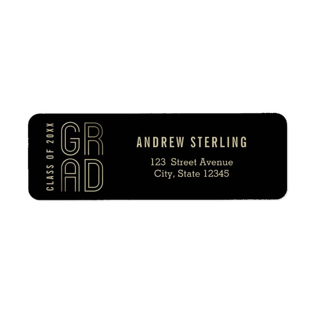 Touche du Étiquette de adresse de la Graduation (Devant)