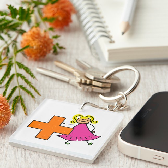 Touche mignonne fille avec signe plus (Créateur téléchargé)