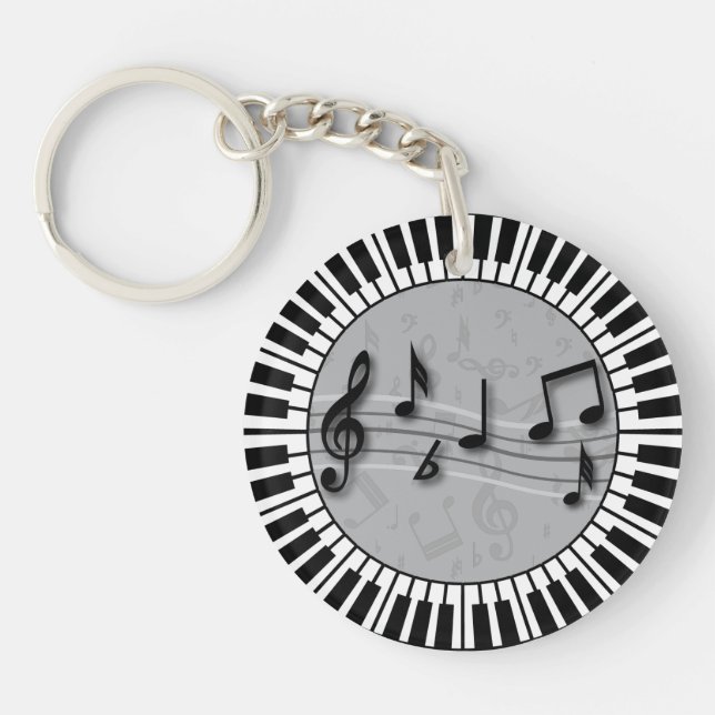 Touches de piano circulaires avec centre de notes  (Devant)
