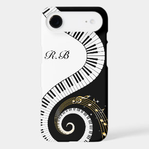 Touches de piano Monogram et notes musicales