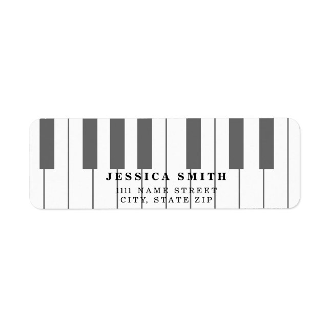 Touches de piano musicales personnalisées (Devant)