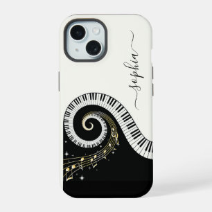 Touches de piano noir et blanc Notes de musique Mo