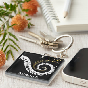 Touches de piano personnalisées et notes de musiq