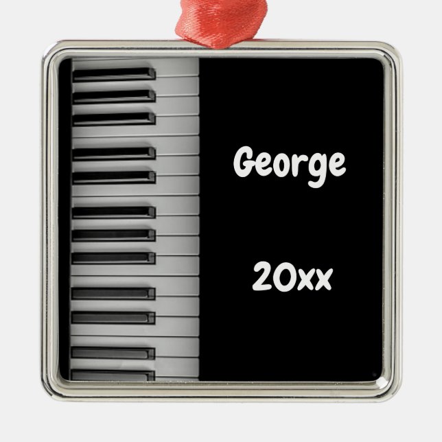 Touches de piano personnalisées ornement métalliqu (Devant)