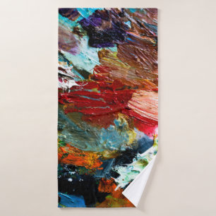 touches multicolores de peinture à l'huile sur l'a