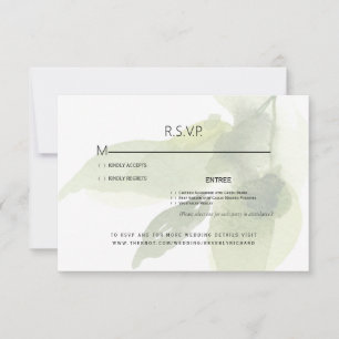Touches of Spring Foliage Wedding RSVP Card