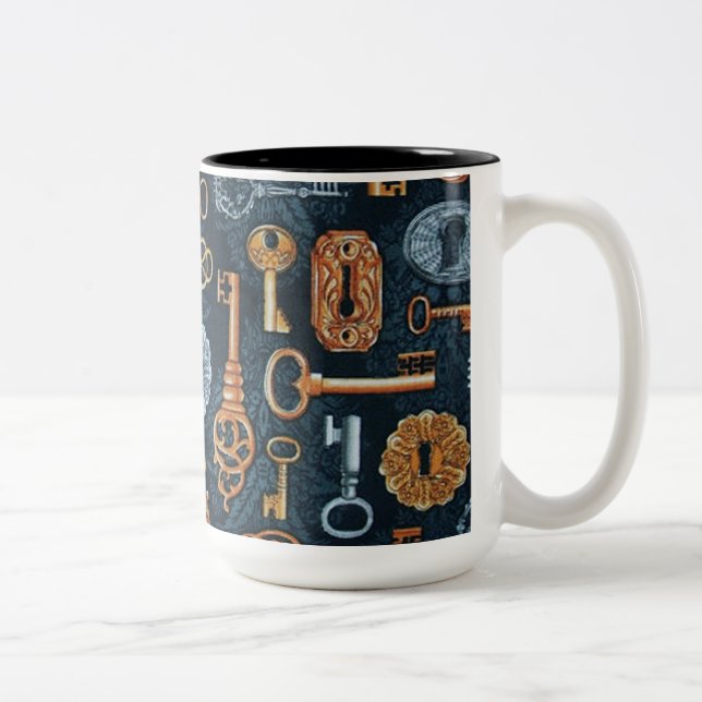 Touches Steampunk et trou de clé Motif Mug (Droit)