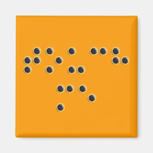 Touchez-moi (braille) aimant carré