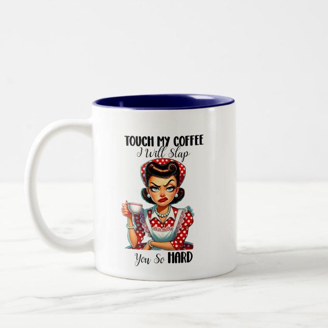 Touchez Mon Café Mug Sarcastique (Gauche)