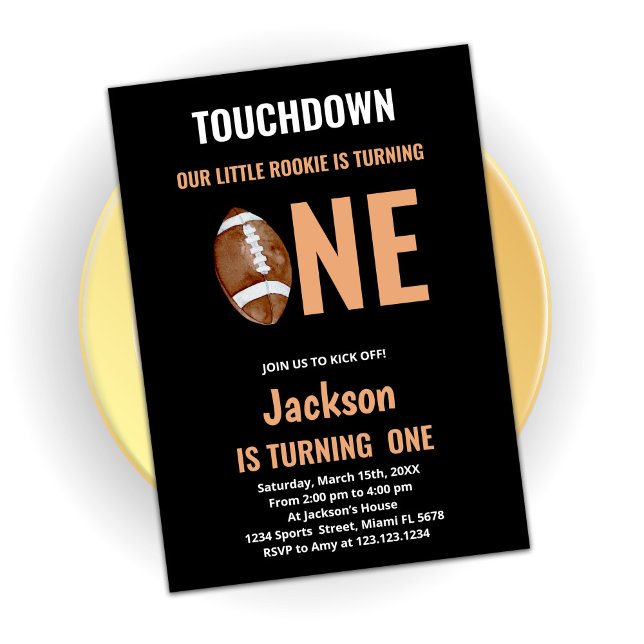 Touchez un football Invitations d'anniversaire (Créateur téléchargé)
