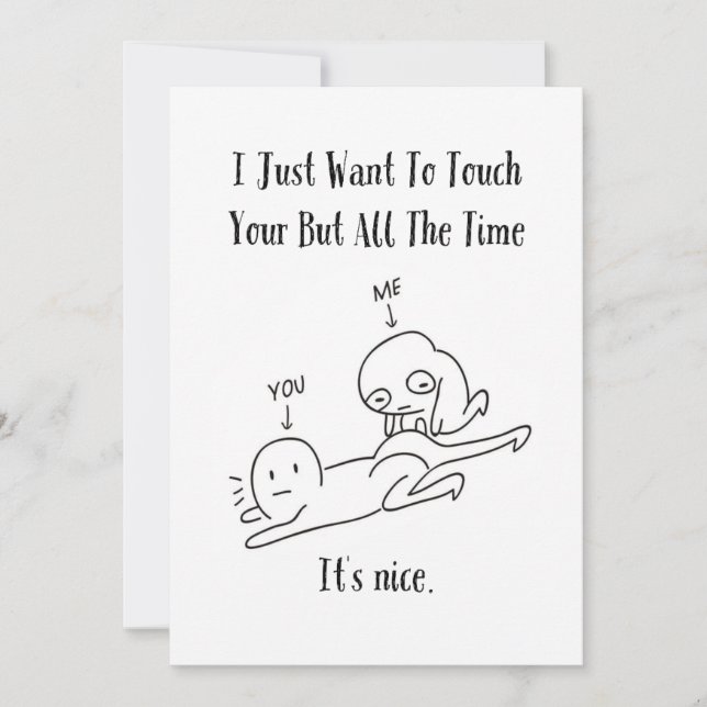 Touchez Votre Carte D'Amour Beurre, Cheeky (Devant)