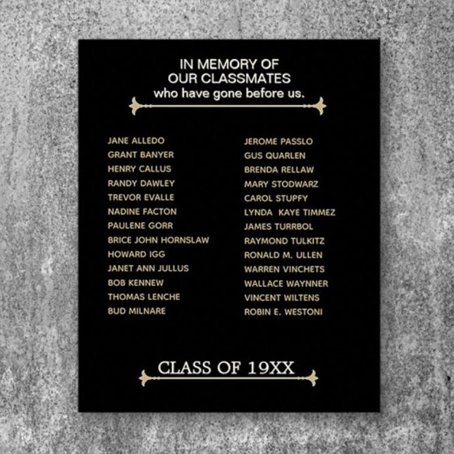 Touching, Class Reunion Memorial Tribute  Poster (Creator Uploaded)