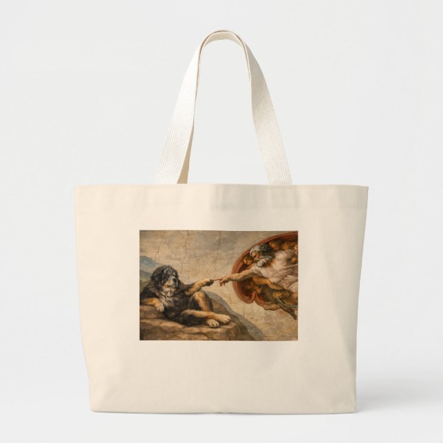 Touching the Divine Large Tote Bag (Front)