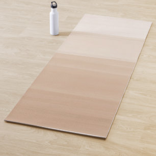 Touching Warm Beige Watercolor Abstract #1 Yoga Mat