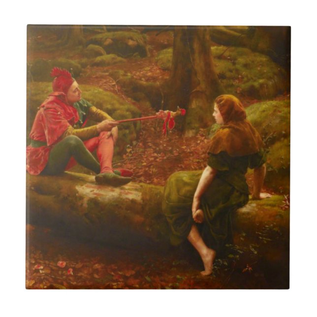Touchstone and Audrey (by John Collier) Tile (Front)