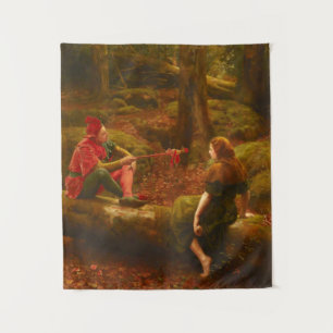 Touchstone and Audrey (Jester Teases Lady Lover) Tapestry