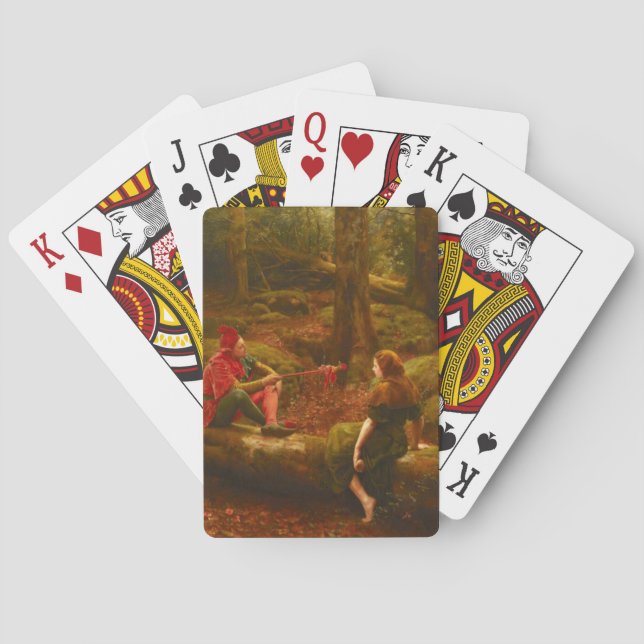 Touchstone and Audrey (Jester Teasing Lady Lover) Playing Cards (Back)