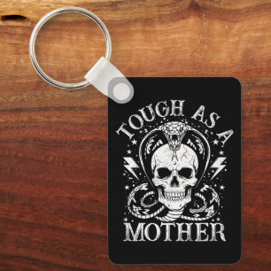 Tough As A Mother Funny Mom Motherhood Retro Humou Keychain