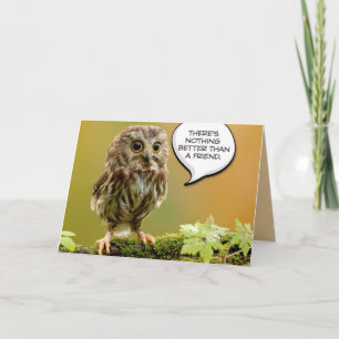 “Tough Baby Owl” Friendship Card