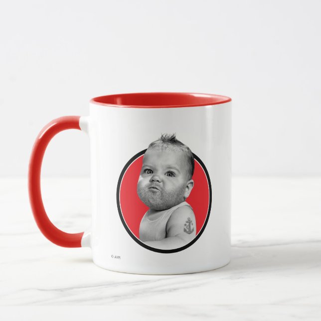 Tough Beared Baby Boy Mug (Left)