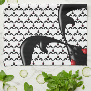 TOUGH BUNNY Cute Boxer Rabbit Kitchen Towel