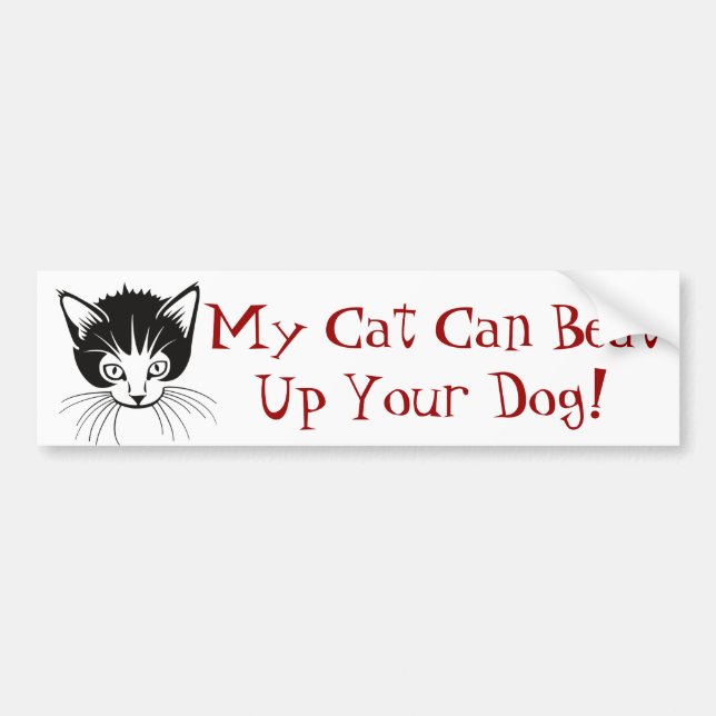 Tough Cat Bumper Sticker (Front)