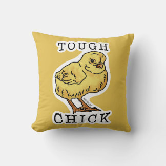 Tough Chick Throw Pillow