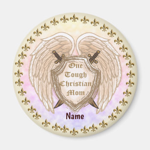 Tough Christian Mom custom name Magnet