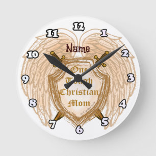 Tough Christian Mom  Round Clock