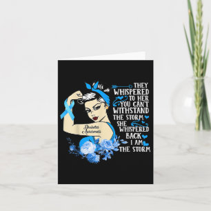 Tough Girl Ribbon I Am The Storm Diabetes Awarenes Card