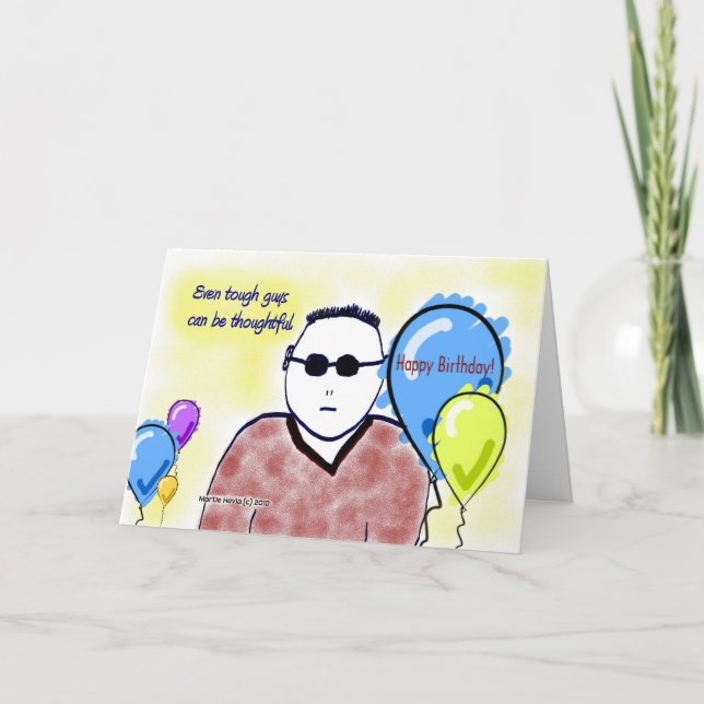 Tough Guy 'Happy Birthday' Card (Front)