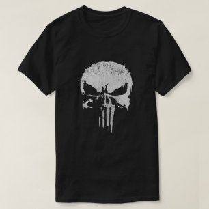 Tough Guy skull runny paint biker inspecte T-shirt