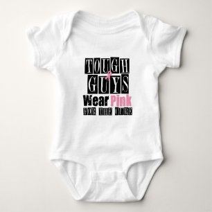 Tough Guys Wear Pink For The Cure Baby Bodysuit