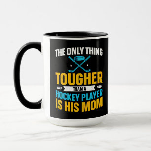 Tough Hockey Mom Square Mug